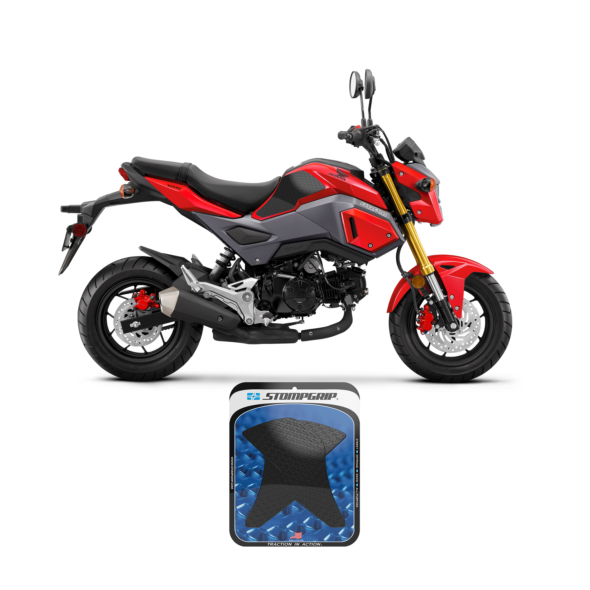 Stompgrip - Honda Grom / MSX125 17-20 Tank Grips (0139) Stompgrip - Honda Grom / MSX125 17-20 Tank Grips (0139)