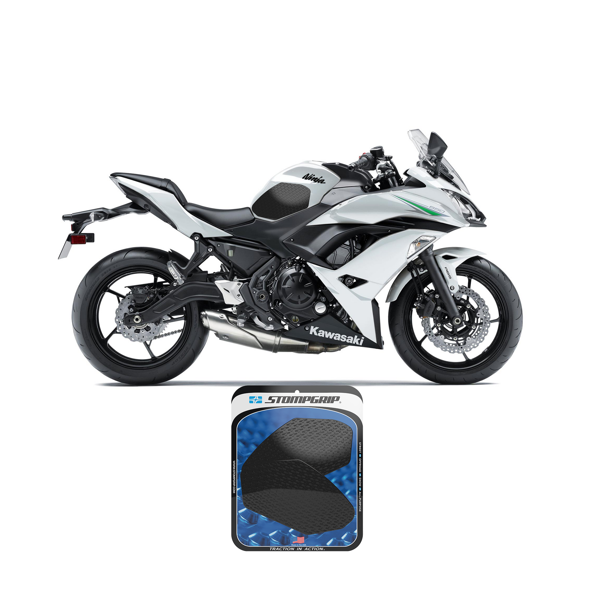 Stompgrip - Kawasaki Ninja 650 / Z400 / Z650 17-24 Tank Grips (0140) Stompgrip - Kawasaki Ninja 650 / Z400 / Z650 17-24 Tank Grips (0140)