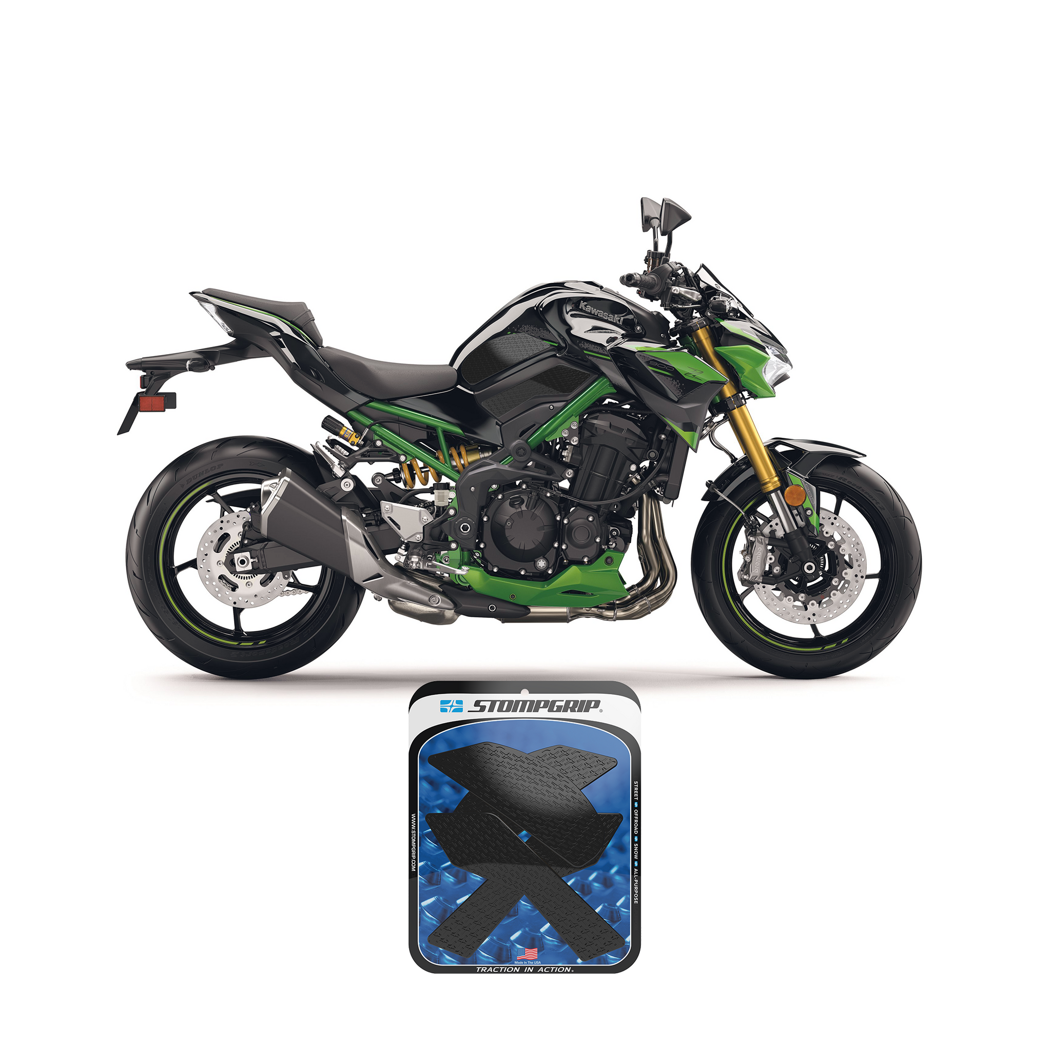 Stompgrip - Kawasaki Z900 ABS 17-24 Tank Grips (0144) Stompgrip - Kawasaki Z900 ABS 17-24 Tank Grips (0144)