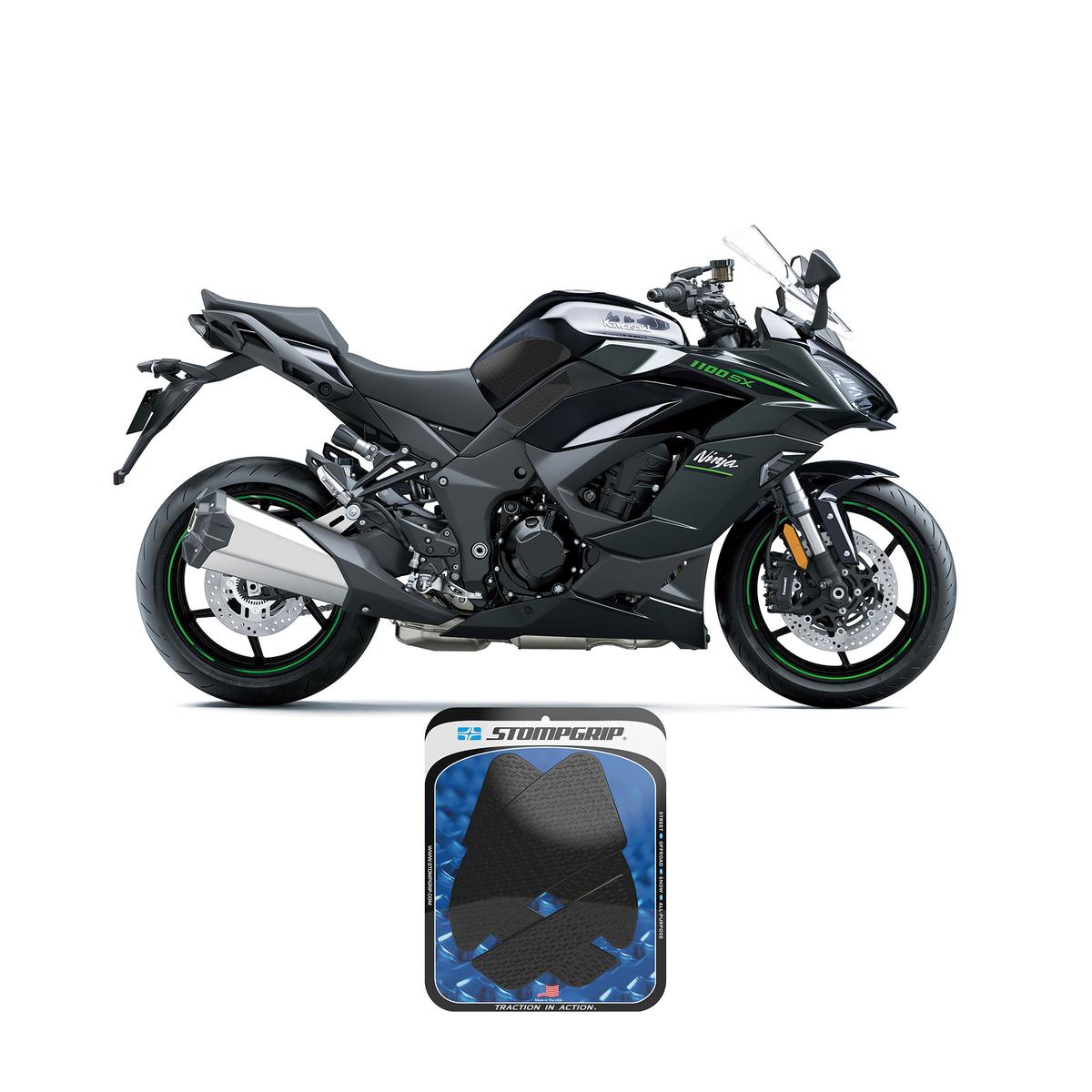 Stompgrip - Kawasaki Ninja 1100 SX / Z1100SX 25-26 Tank Grips (0178-1)