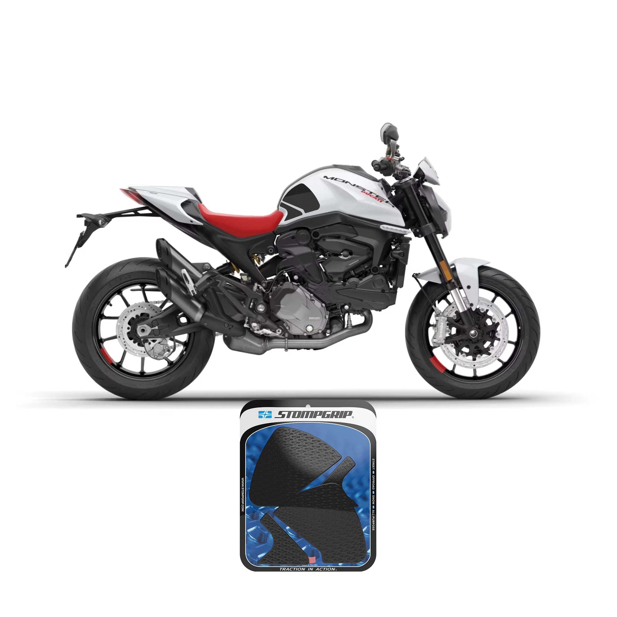 Stompgrip Ducati Monster Plus SP 1200 21 24 Tank Grips 0184