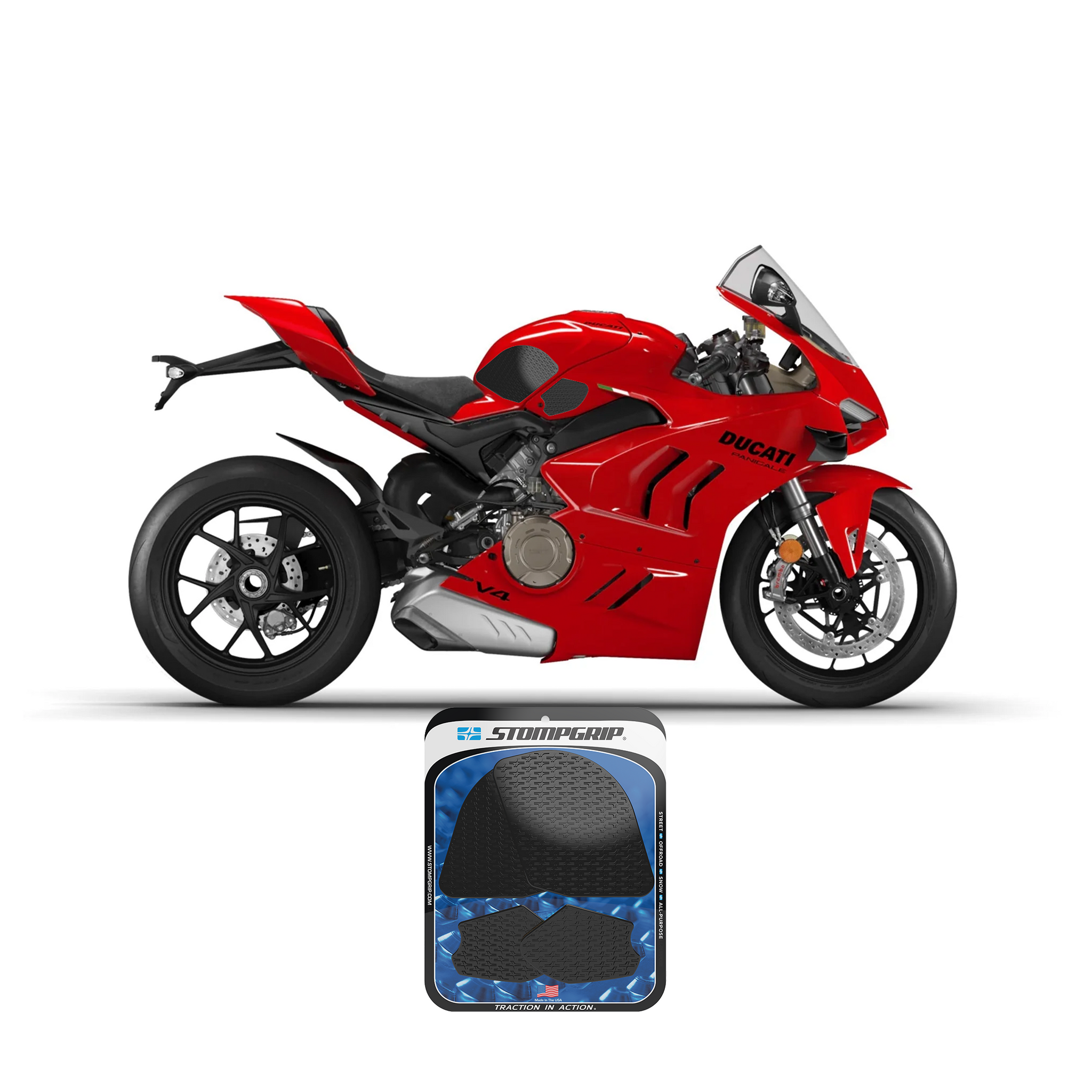 Ducati Streetfighter V4/V4S/V4SP2 2023 Tank Grips (0192) - Stompgrip Ducati Streetfighter V4/V4S/V4SP2 2023 Tank Grips (0192) - Stompgrip