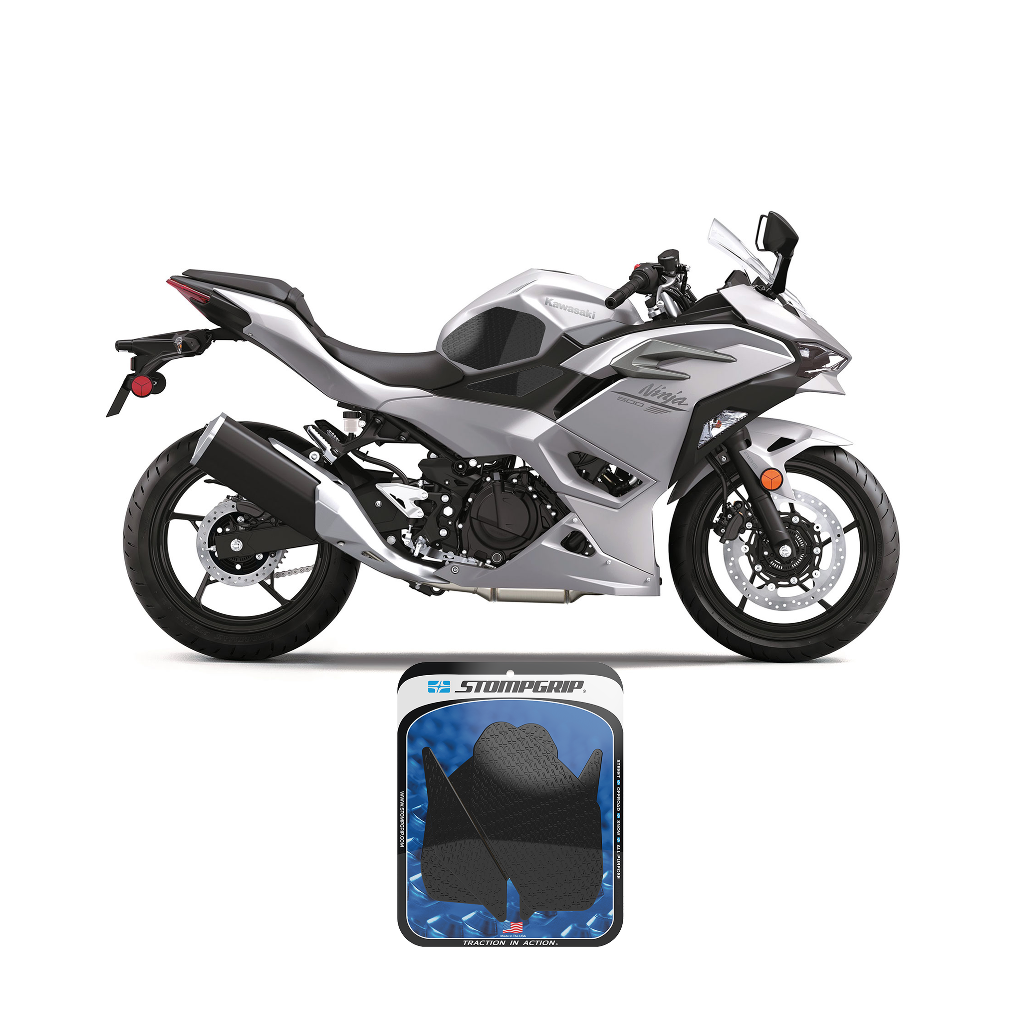 Stompgrip - Kawasaki Ninja 500 - 24-26 Tank Grips (0219) Stompgrip - Kawasaki Ninja 500 - 24-26 Tank Grips (0219)