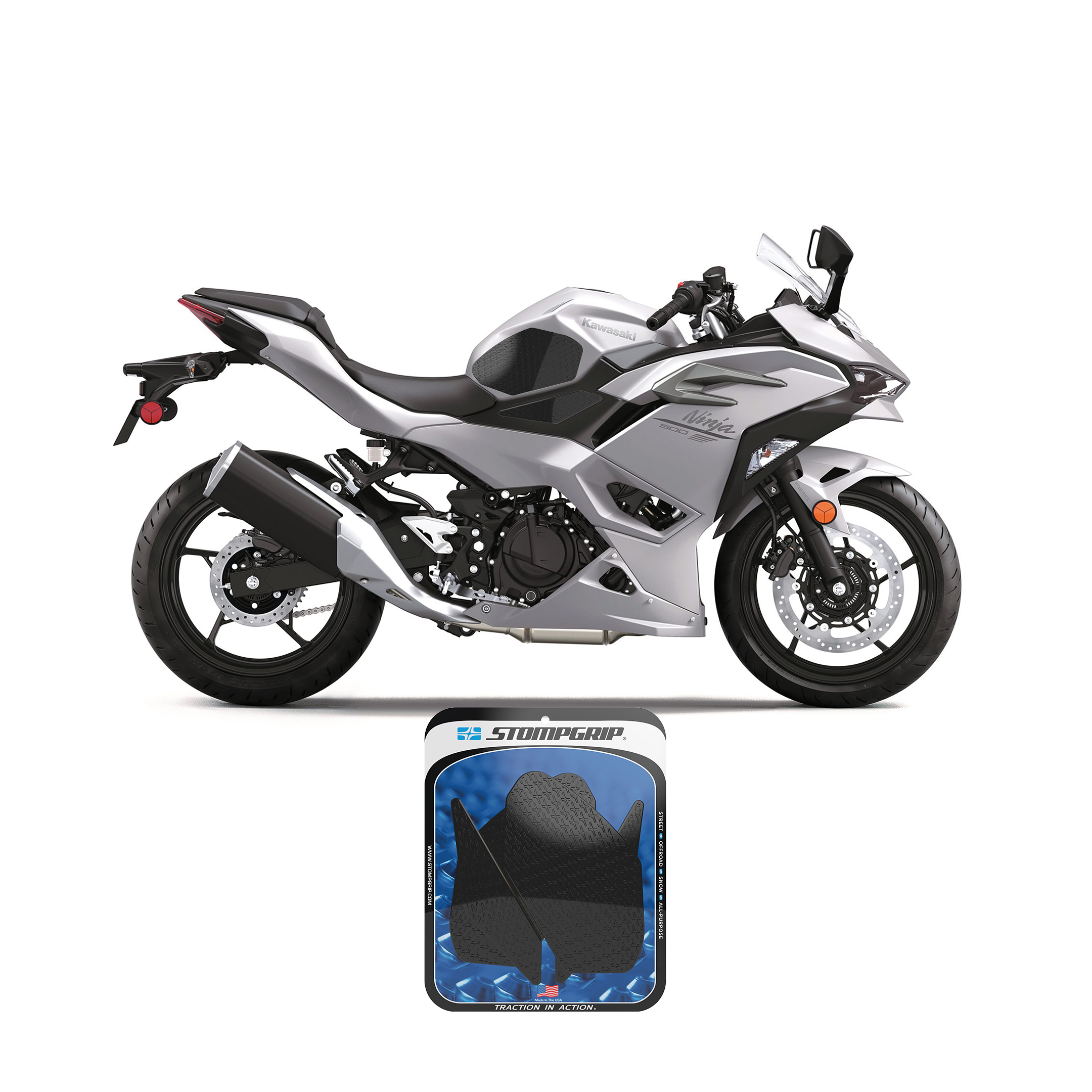 Stompgrip - Kawasaki Ninja 500 - 24-25 Tank Grips (0219)