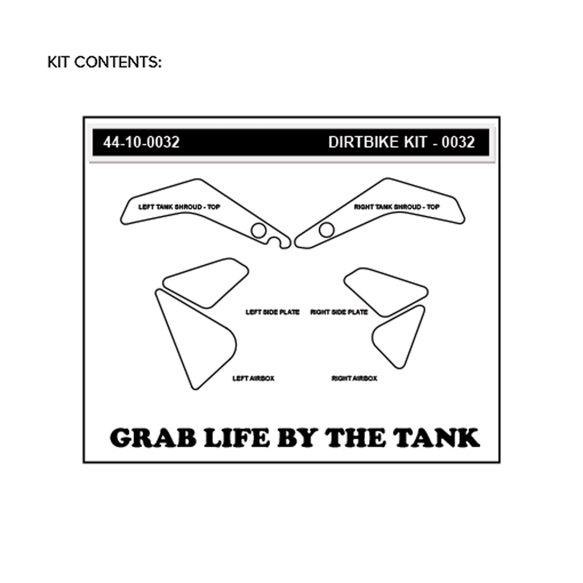 Kawasaki KLX 450R 08-09 Dirt Bike 3D Griptape Kit (0032)