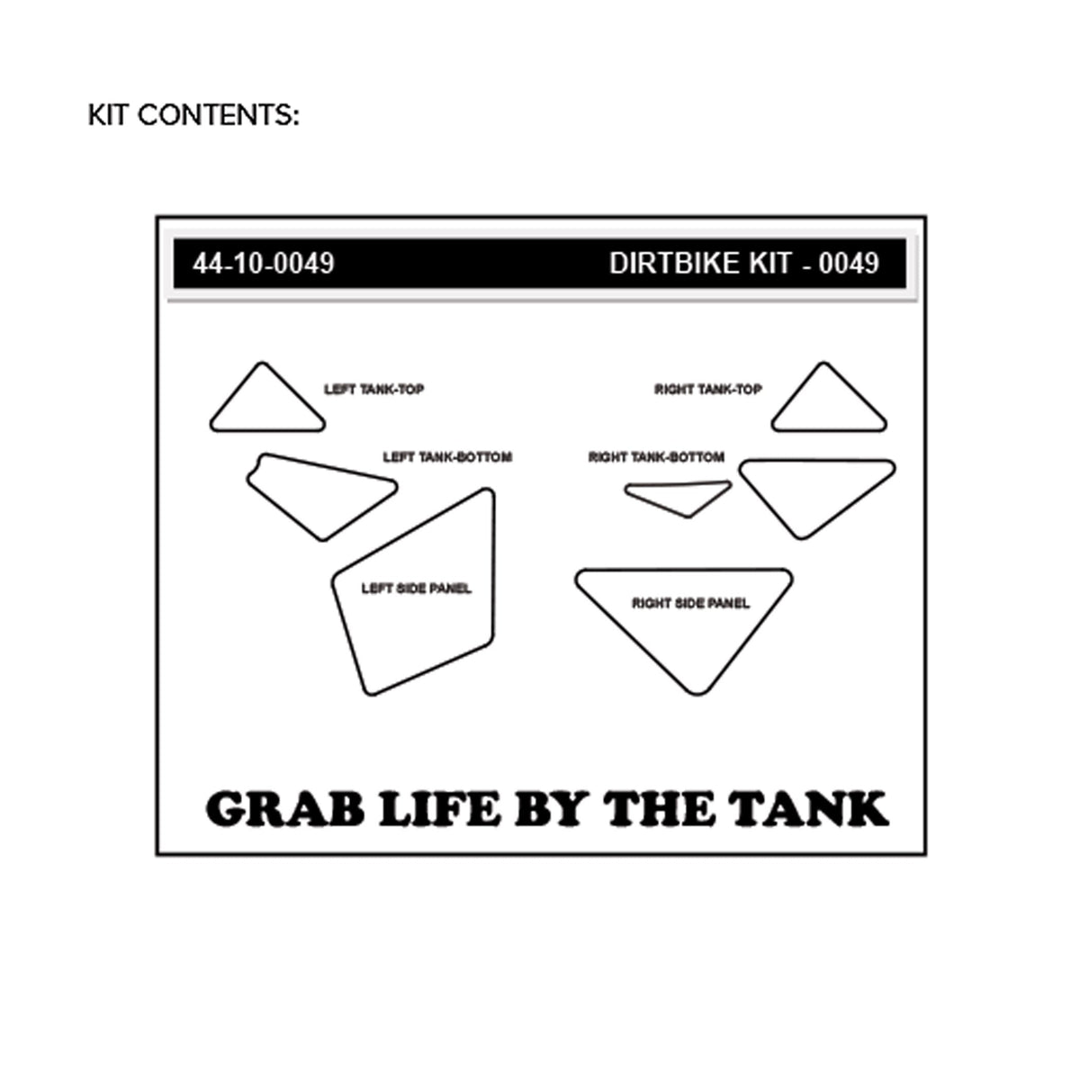 KTM 65 SX 09-15 Dirt Bike 3D Griptape Kit (0049)