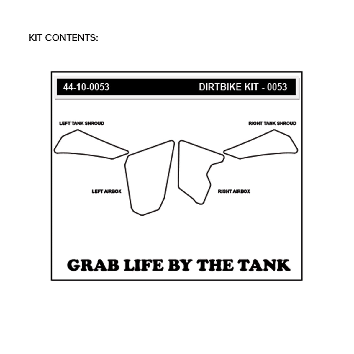 KTM 350 XCF-W Six Days 2016 Dirt Bike 3D Griptape Kit (0053-10)
