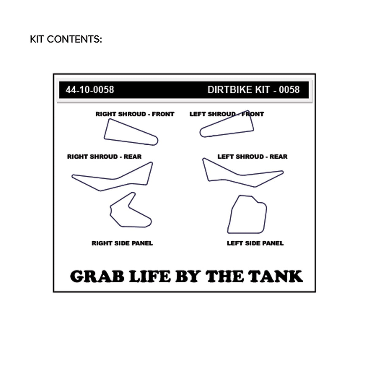 KTM 300 XC-W TPI Six Days 17-19 Dirt Bike 3D Griptape Kit (0058-10)