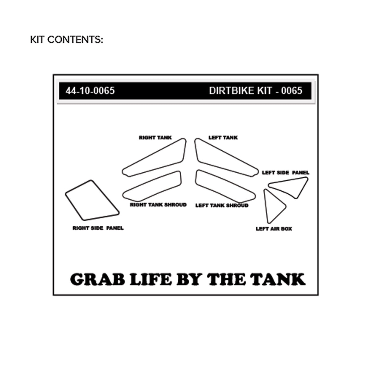 Kawasaki KLX 140/G/L/R F 11-23 Dirt Bike 3D Griptape Kit (0065)