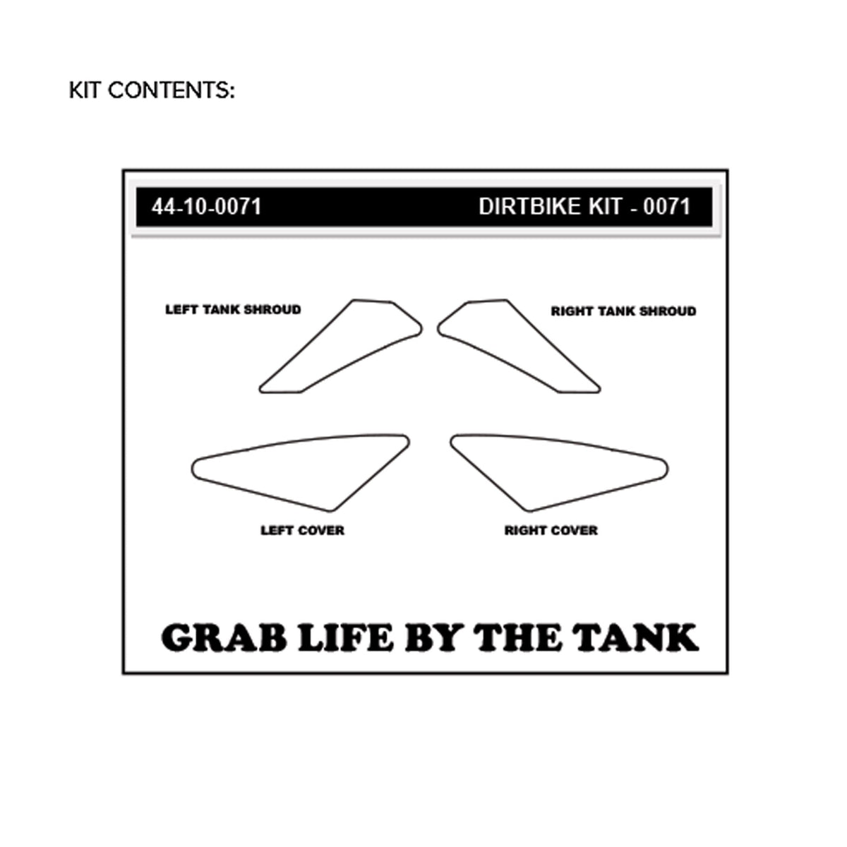 Kawasaki KLX 110/L 10-20 Dirt Bike 3D Griptape Kit (0071)