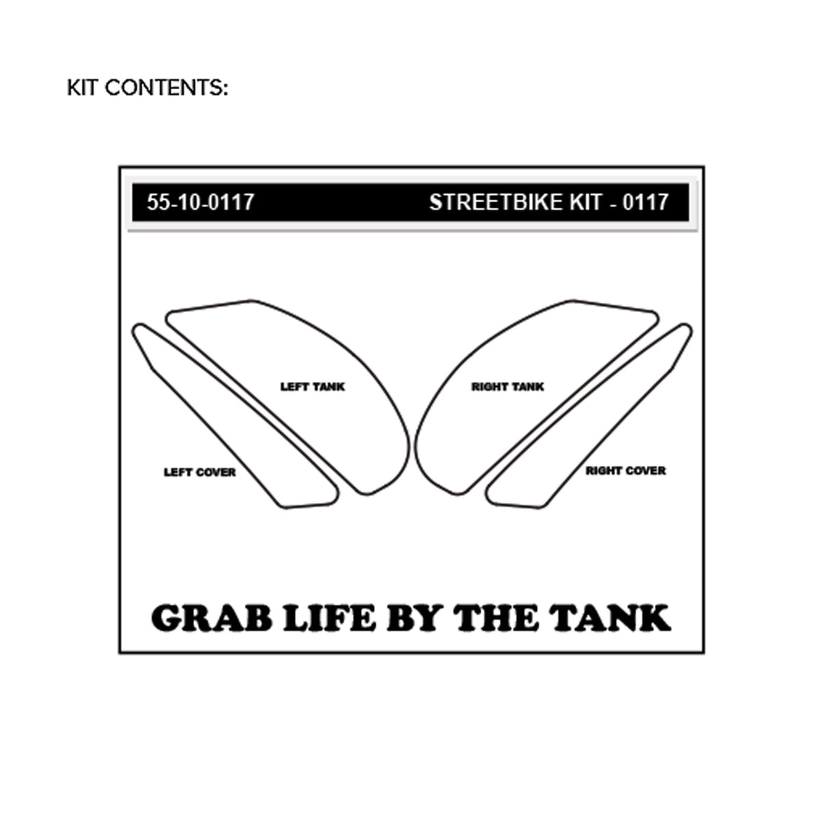 Kawasaki Z800 13-16 Tank Grips (0117)