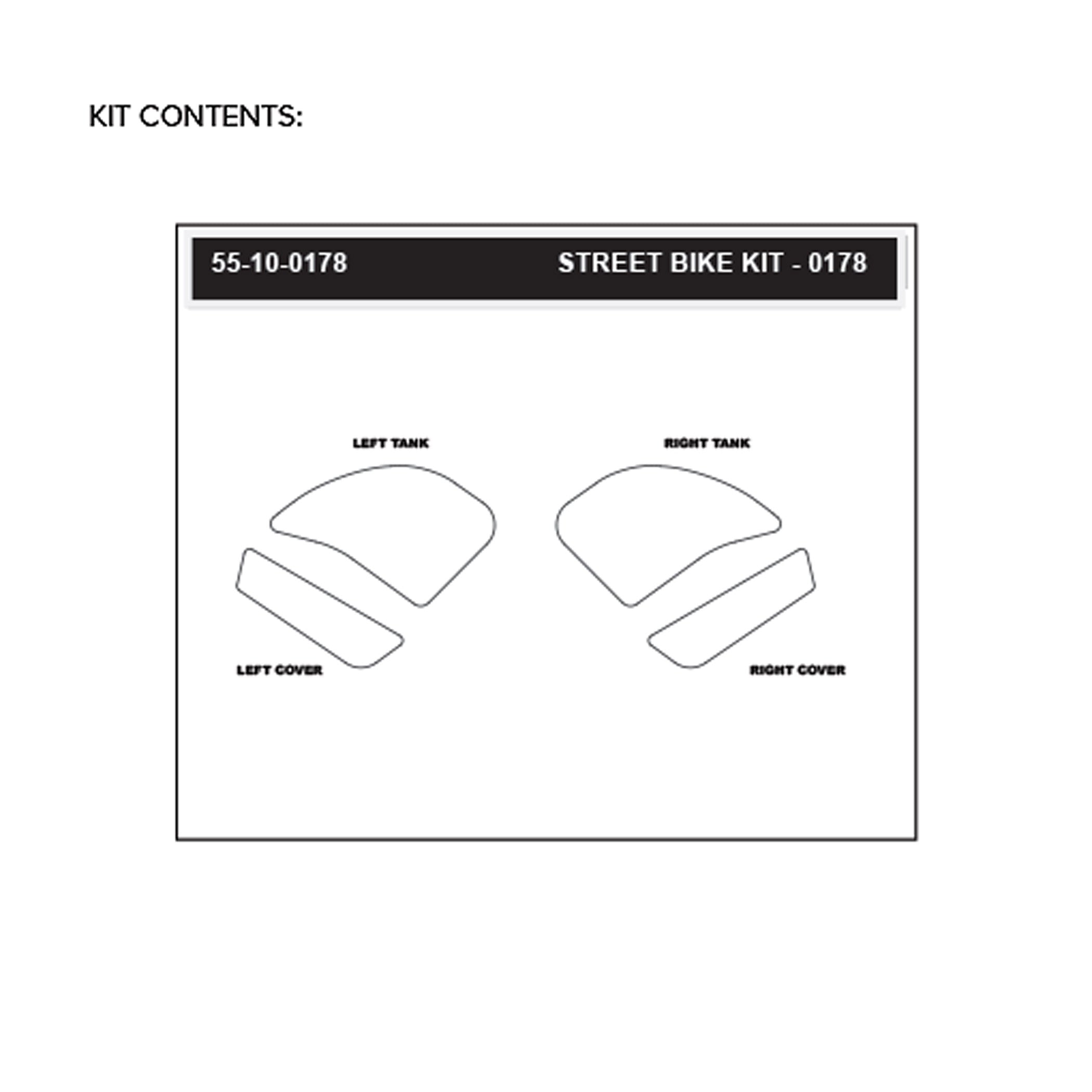 Kawasaki Ninja 1000 SX / Z1000SX 20-23 Tank Grips (0178) - Stompgrip